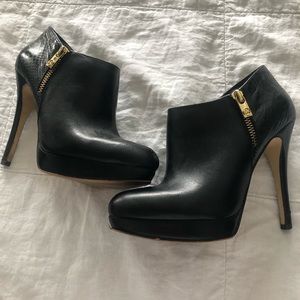 Michael Kors snakeskin heeled booties
